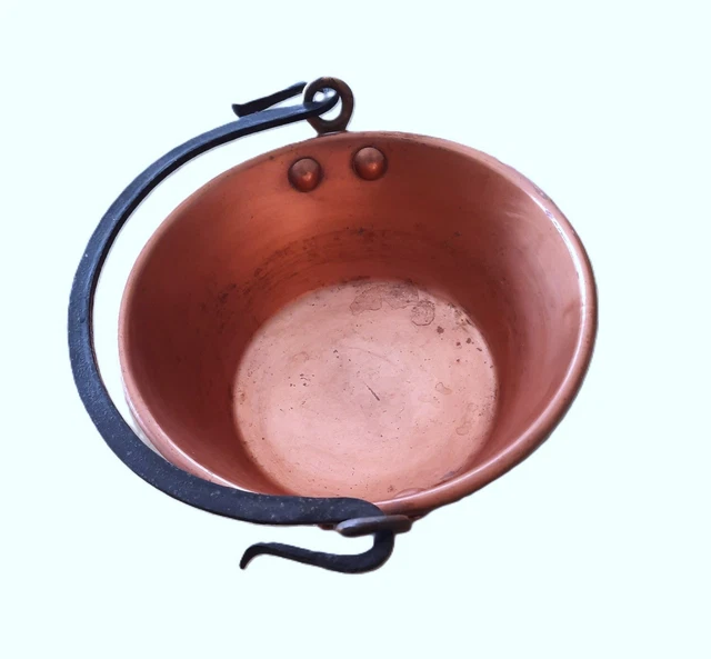 Grande Bassine à Confiture En Cuivre – Diamètre 38 Cm – Marmite Ancienne