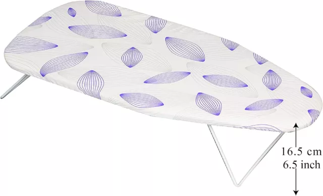 Mabel Home Table Top Ironing Board with Folding Legs, Extra Cover (Leaf)