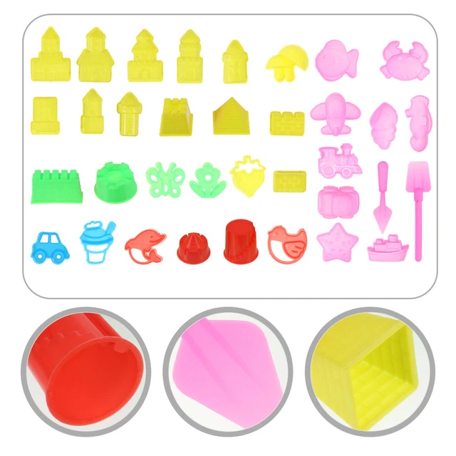 35 piezas Sand Castillos Herramientas Juego Plastilina Plastilina Juguete Kit