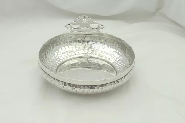 Rara Ciotola Degusta Vino Argento Sterling Arti E Mestieri Edoardiani Hm 1903 2