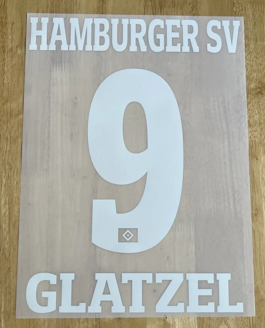 HSV Hamburger SV Glatzel Flock 25 cm fürs adidas Away Trikot 2021-2022-2023