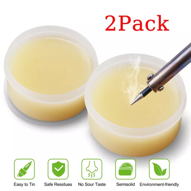 2Pack Soldering Flux Paste Solder Easy Rosin Welding Grease Cream Circuit Phone