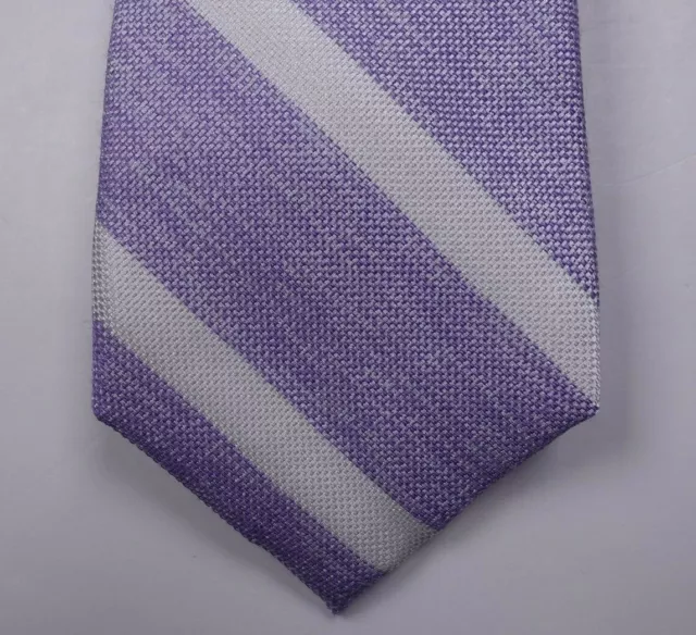 Bar III Lilac Purple Lovett Stripe Neck Tie NEW