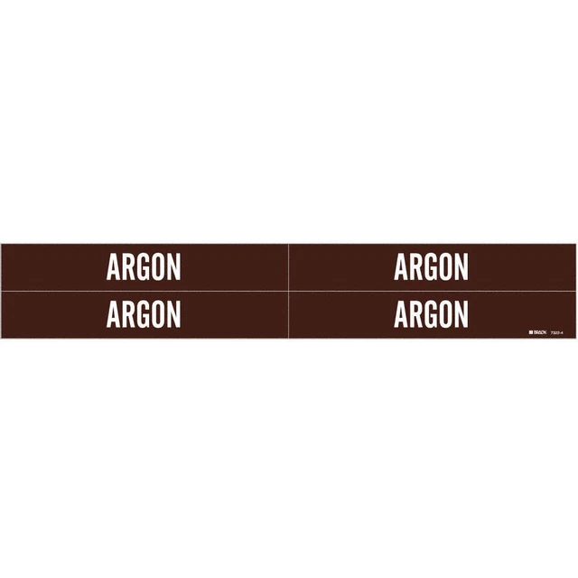 BRADY 7322-4 Pipe Marker,Argon,1 1/8 in H,7 in W