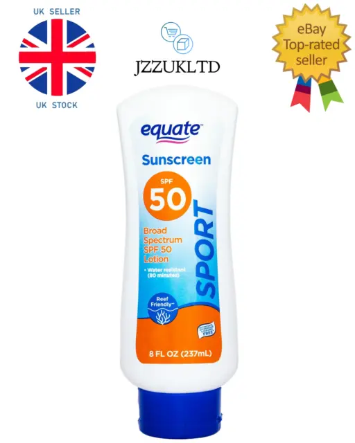 Equate Sport Broad Spectrum Sunscreen Lotion, SPF 50, 8 fl oz - USA IMPORT