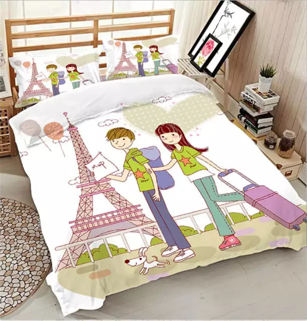 Sweety Lovers 3D Printing Duvet Quilt Doona Covers Pillow Case Bedding Sets