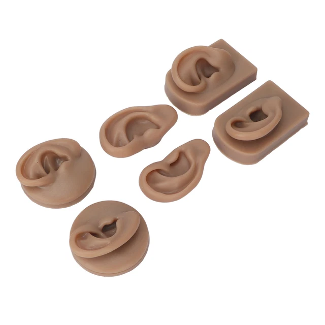 3 Coppie Di Silicone Modello 'orecchio Morbido Flessibile Simulazione O DB3