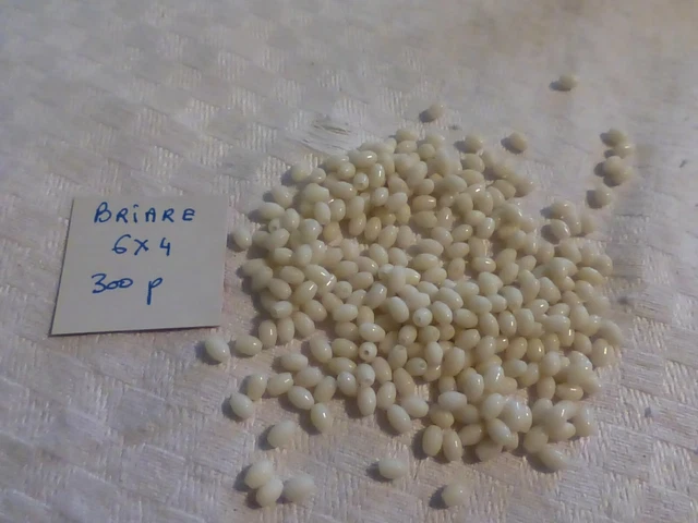 Lot De 300 Perles En Bois Anciennes Forme Olive Noire - Fabrication Française Des Années 1940