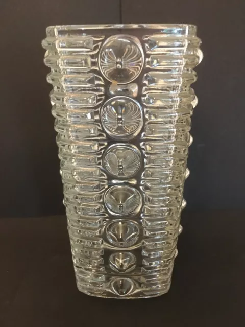 Rare Vintage Czech Sklo Union Glass Vase by Frantisek Peceny Pattern No 20239
