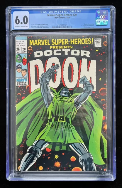 Marvel Super-Heroes #20 CGC 6.0 (1969) Classic Doctor Doom Cover 1st App Valeria