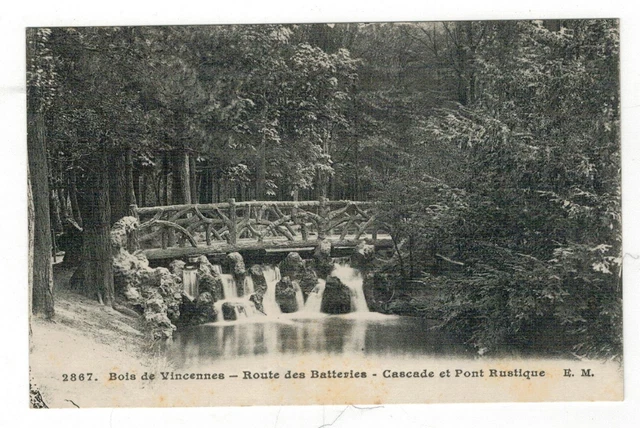 Bois De Vincennes - Cascade Et Pont Rustique (94) Carte Postale Ancienne