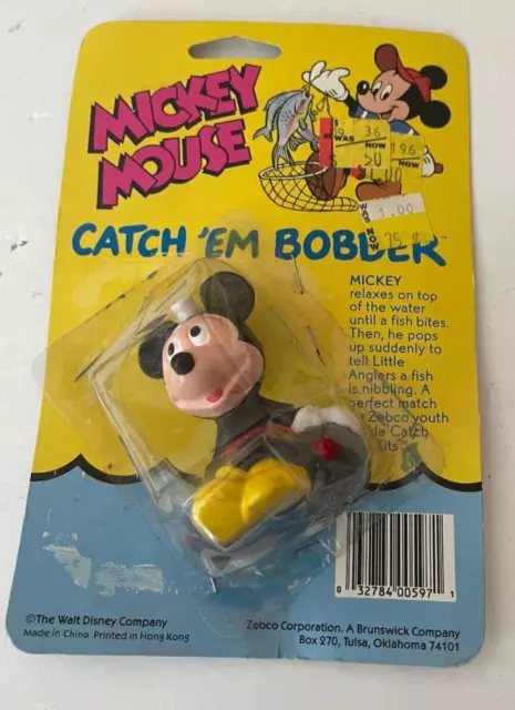 VINTAGE MICKEY MOUSE Catch Em Bobber Fishing Bobber Float Zebco Walt Disney  Co. $4.84 - PicClick