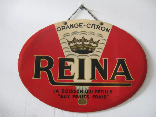 ancien objet publicitaire soda " Reina " glaçoide bistrot bière brasserie