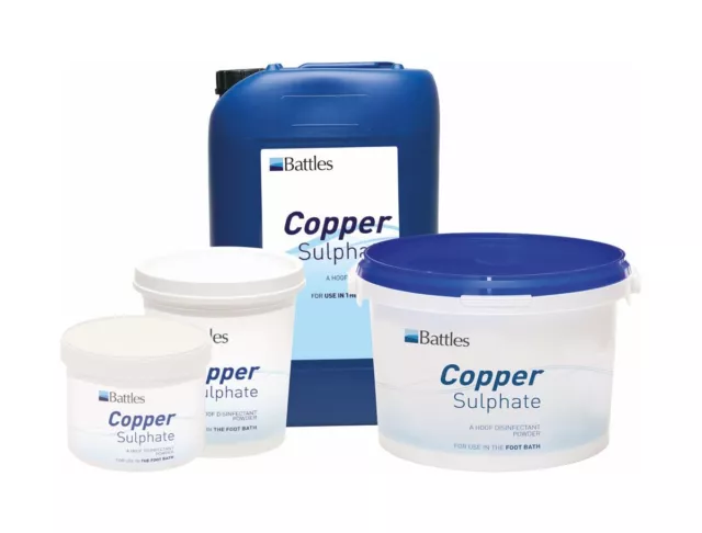 Battles Copper Sulphate control of fungal diseases, copper deficiency correction