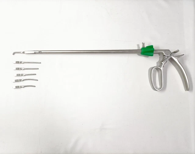 Laparoscopic SS Bulldog Clamp with 6 clips 10mm Surgical Instruments CE approved