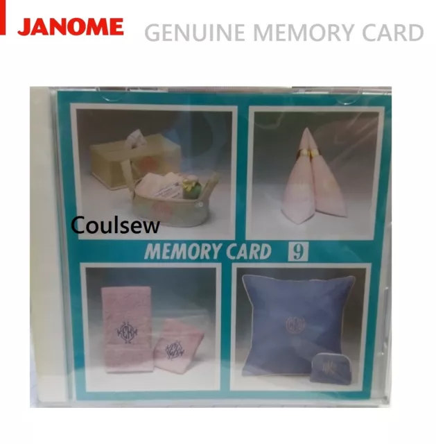 GENUINE JANOME MEMORY CARD 9 EMBLEM MONOGRAM Fits Only MC8000 ONLY