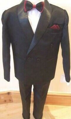 Brand New Boys Formal 4 Piece Suit Boy Prom Wedding Suit In Black  Ages 1 To 13