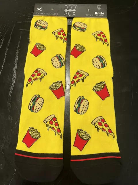 Odd Sox Novelty Socks - Fast Food Burgers Pizza Fries - Fits Sizes 6-13