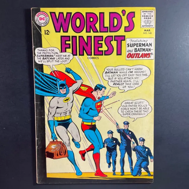 World's Finest 148 Silver Age DC 1965 Batman Superman Brainiac Clayface comic