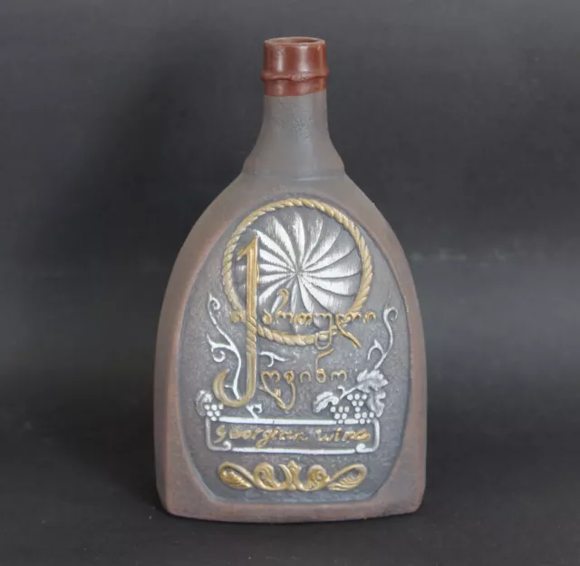 Georgia Georgian Clay Wine Flask Shaped Bottle EMPTY