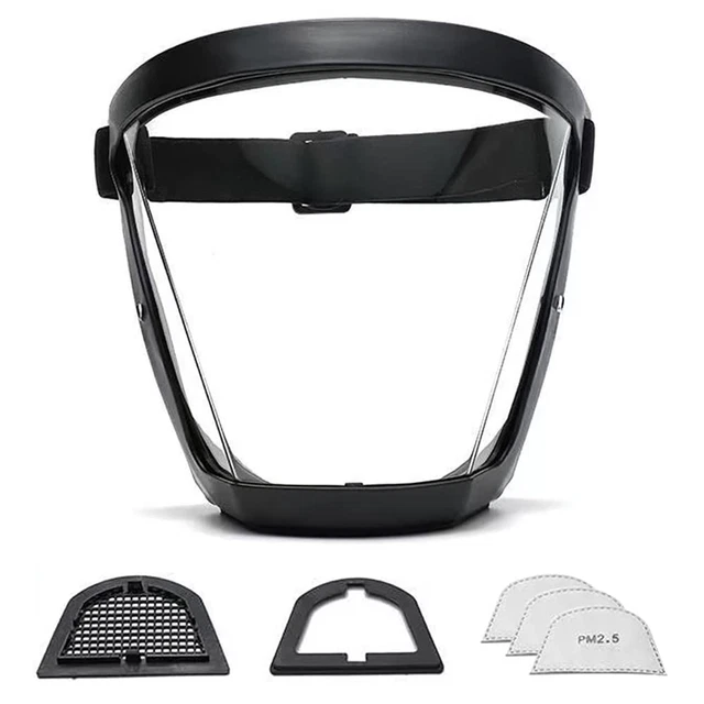 Unisex Super Protective Anti-Fog Face Shield with Detachable Transparent Full