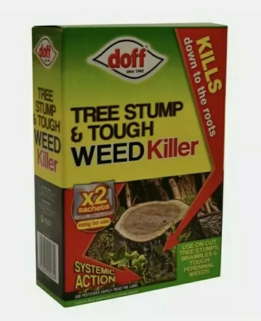 TREE STUMP BRAMBLES & TOUGH WEED KILLER x2 SACHET SYSTEMIC ROOT KILLER PLANT