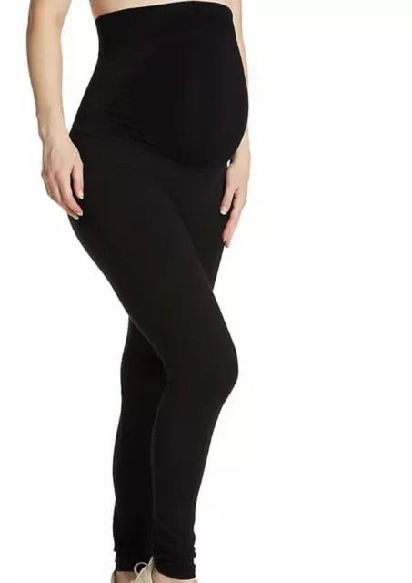 NEW! MEMOI BLACK Cotton Maternity Leggings XL $40.00 - PicClick