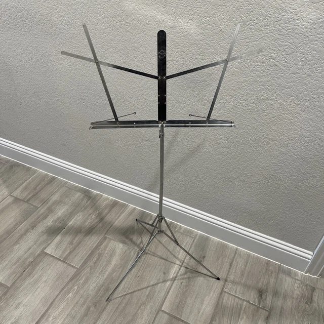 Hamiliton chrome folding sheet music stand 400-N 50041 Made USA great shape deal