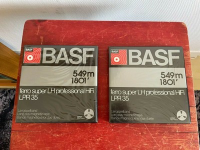 BASF 2 Bobines ALU BASF 18 cm avec Bande Enregistrée d'Occasion 