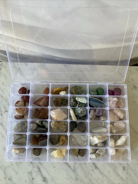 COLLECTORS 103 MIXED Gems Rock Collection Polished Rough Stone Mineral ...