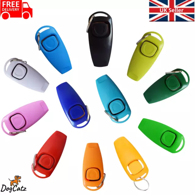 Dog Clicker Whistle Training UK, Pet Puppy Cat, Train Recall, Stop Barking