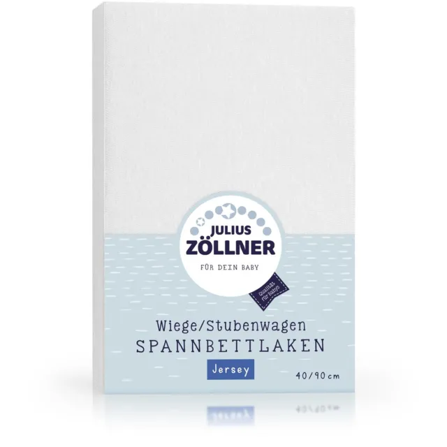 Julius Zöllner Spannbetttuch Jersey 90x40 Weiss NEU