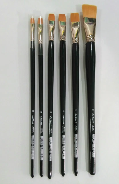 Pennelli Nova Synthetics Da Vinci piatti manico lungo