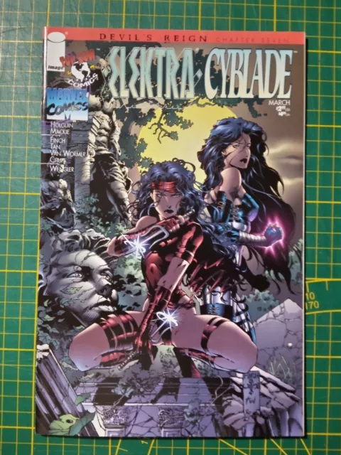 IMAGE Comics "Elektra/Cyblade" (1997)  #1  VF+ TOP COW_MARVEL (Devil's Reign)