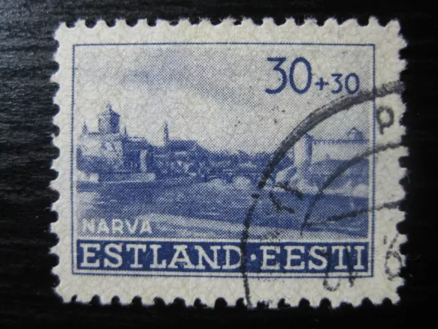 ESTONIA ESTLAND THIRD REICH WWII OCCUPATION Mi. #6 used stamp! CV $7.20