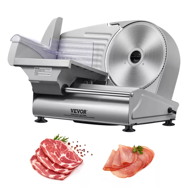 VEVOR Affettatrice per carne elettrica per gastronomia 180W SUS420 7,5 pollici