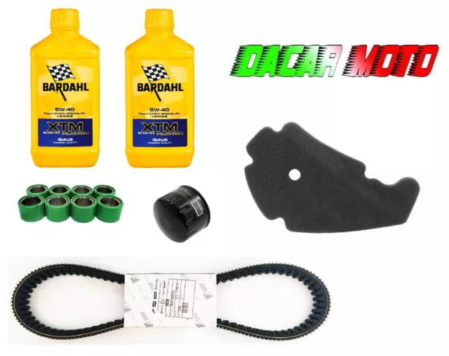 Kit Tagliando Cinghia E Olio Per Gilera Fuoco 500 2007 2008 2009 2010 2011 2012