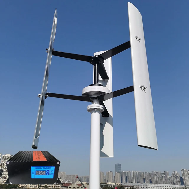 800W aerogenerador vertical aerogenerador maglev rueda eólica 12V -48V con regulador