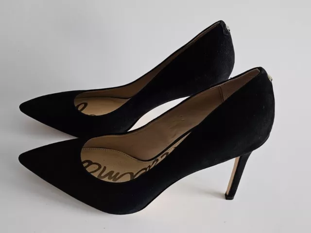 Women's Sam Edelman Hazel Black Suede Pointed Toe Heels Pumps Size 8.5