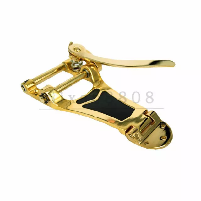 Bridge Tailpiece for Tremolo Vibrato Hollowbody Archtop Les Paul Guitar Gold