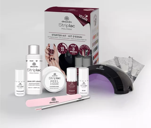 Alessandro Striplac Peel or Soak Starter Set Nagellack Manicure NEUHEIT