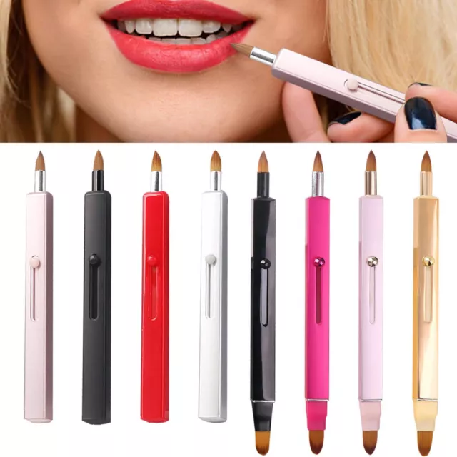 Portable Retractable Lip Brush Makeup Cosmetic Lipstick Brush for Travel.
