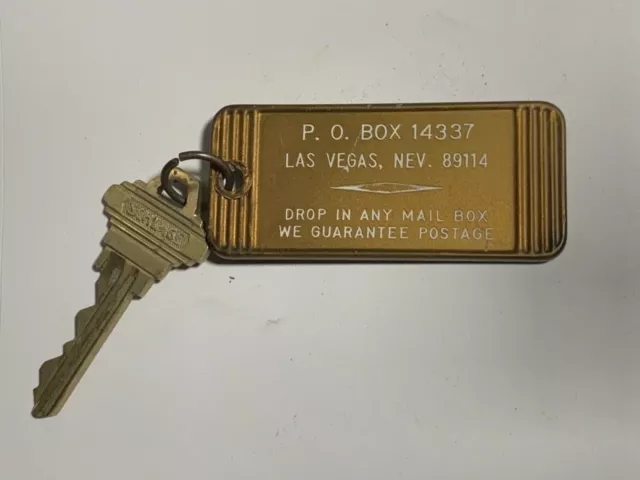 Sahara Hotel & Casino  Motel Room Key Fob with Key Las Vegas Nevada #4319 RARE