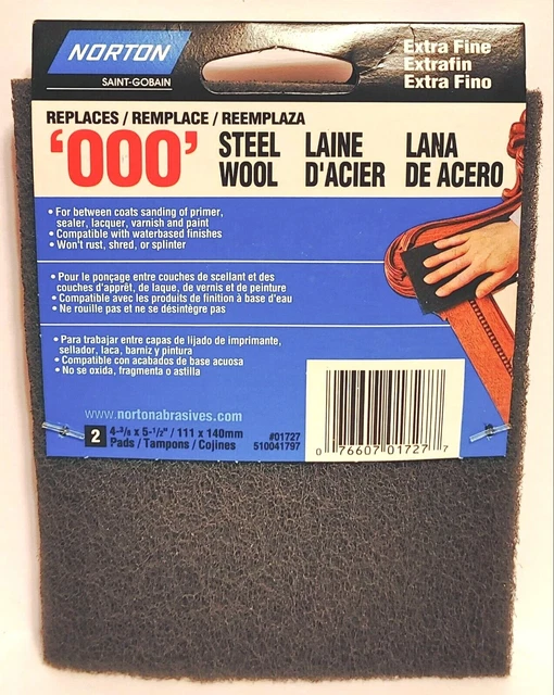 Norton - Sanding Wool Pad - Extra Fine - 2 Pack