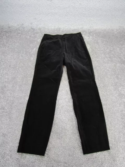 Rag & Bone Pants Womens 4 Black Velour Velvet Straight Leg Pull On