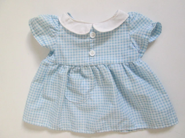BEAR FACTORY / Build A Bear Workshop Blue & White Gingham School Dress  5.45 - PicClick UK