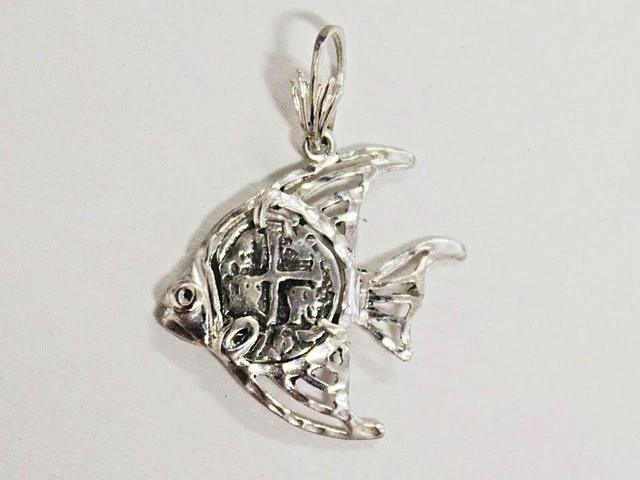 ATOCHA Coin Pendant Design 1600-1700 Pendant 925 Sterling Silver Sunken Treasure Jewelry - Canada ATOCHA Coin Pendant Design 1600-1700 Pendant 925 Sterling Silver Sunken Treasure Jewelry - Canada