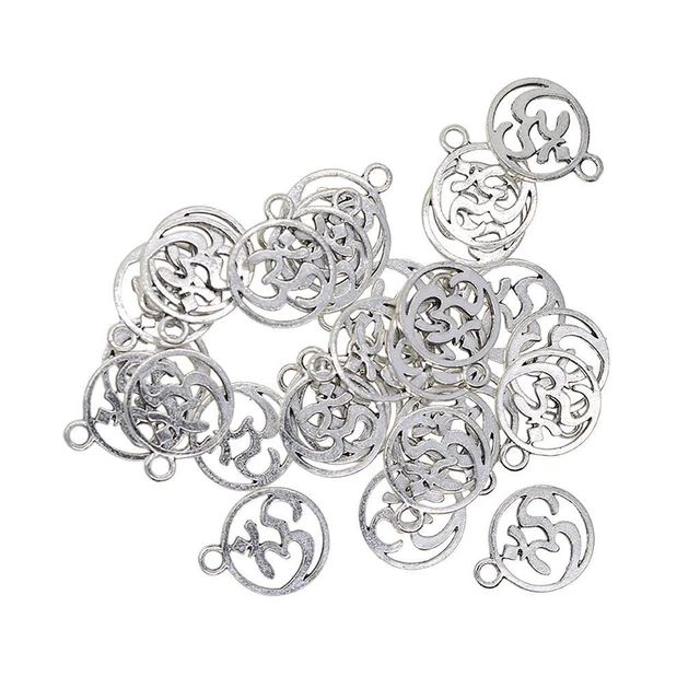 30 Stücke Tibetan Silber Aushöhlen   Charms Anhänger Halskette