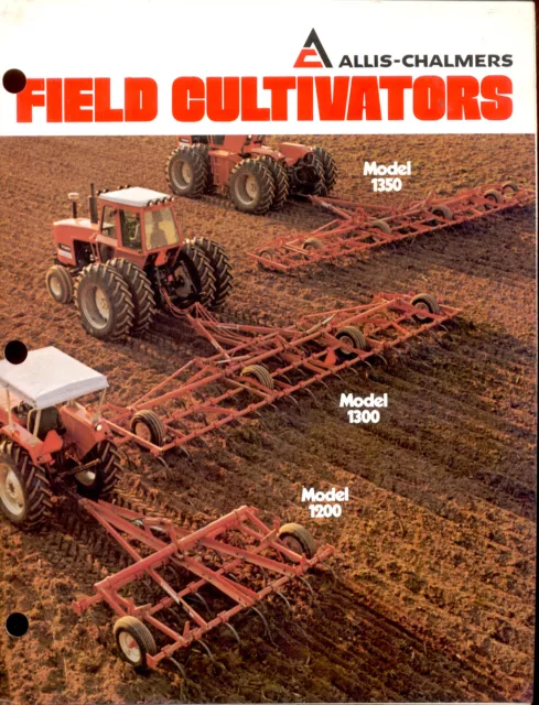 1978 ALLIS CHALMERS - 1200 / 1300 / 1350 FIELD CULTIVATOR -6 Page SALES BROCHURE