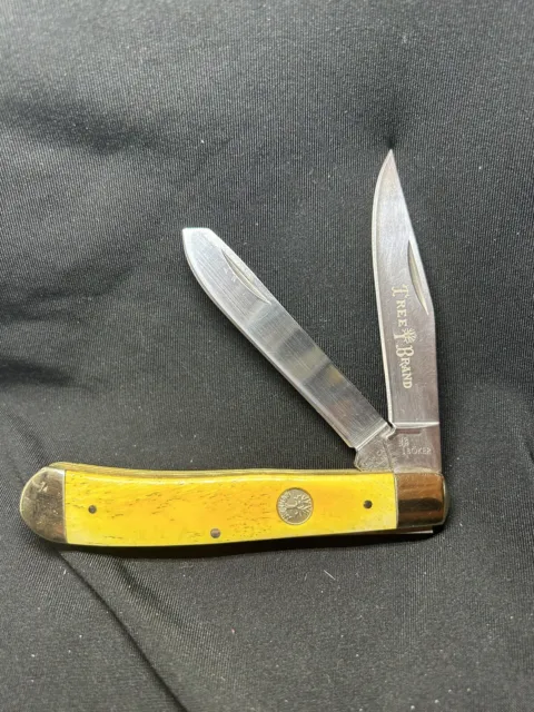 Boker Traditional Mini Trapper Folding Knife, Brown Jigged Bone
